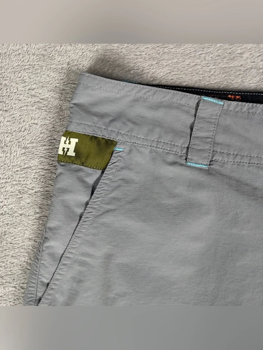 Howler Brothers Horizon Hybrid Shorts Men's 34 Gray Ripstop Nylon Hiking Fishing